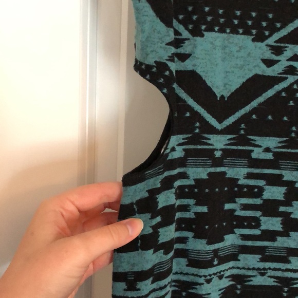 Aztec print cut-out midi dress - Picture 2 of 2